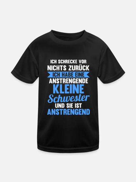 Geschwister Schwester Familie Brüder Bruder - Kinder Funktions-T-Shirt - Schwarz - Vorne
