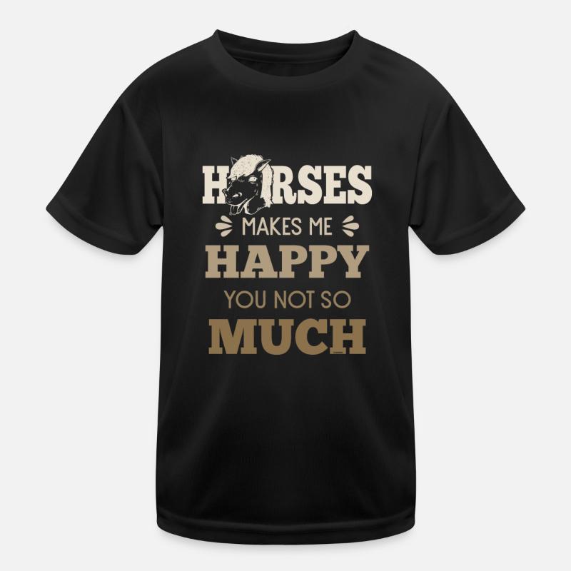 Pferde machen mich glücklich Kinder Funktions-T-Shirt