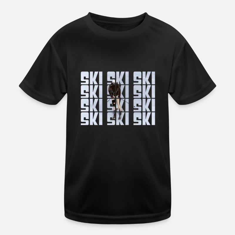 Ski Kinder Funktions-T-Shirt