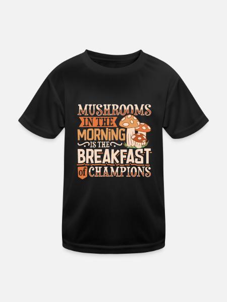 Morels Mushroom Picker Mushroom Farmer Mushroom - Kinder Funktions-T-Shirt - Schwarz - Vorne