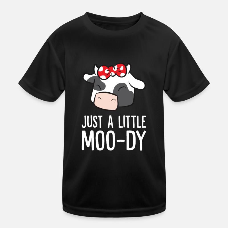 Nur ein wenig Muh-dy Liebe Kühe Kinder Funktions-T-Shirt