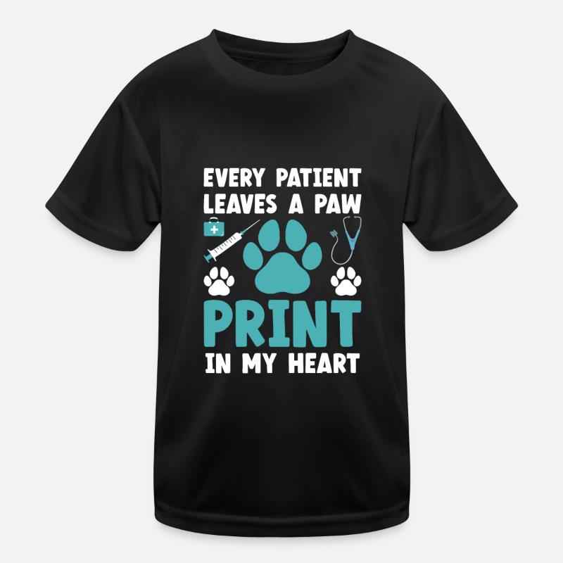 Veterinary Assistant Every Patient Leaves A Paw Kinder Funktions-T-Shirt