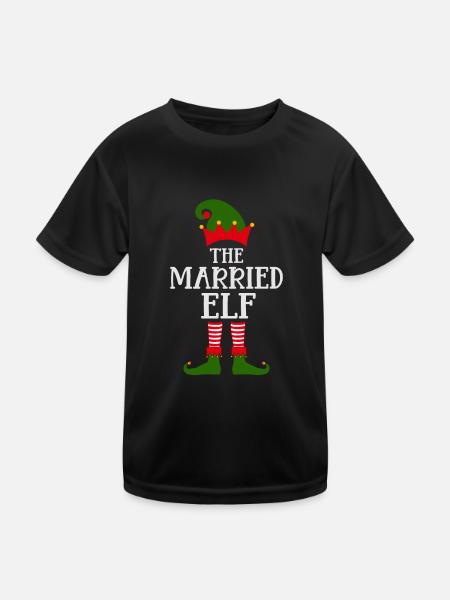 Ugly Christmas The Married Elf Proverbs - Kids Functional T-Shirt - black - Front