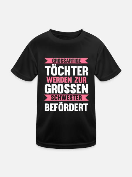 Geschwister Familie Schwestern Schwester - Kinder Funktions-T-Shirt - Schwarz - Vorne