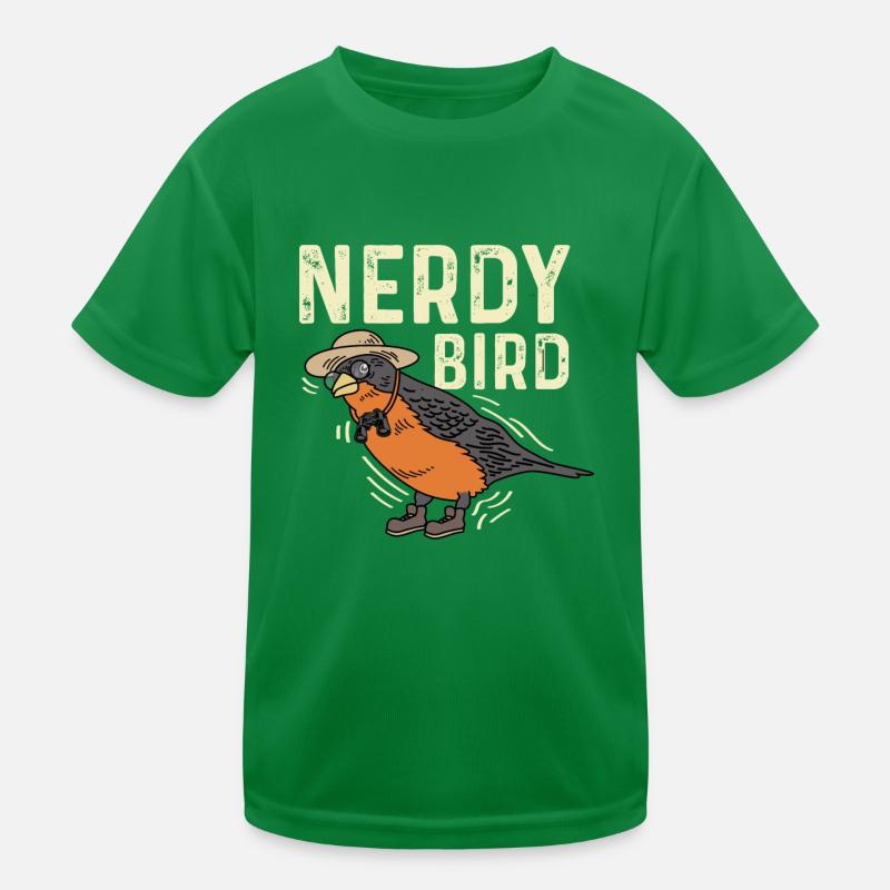 Nerdiger Vogel Smart und Nerd Geschenk Kinder Funktions-T-Shirt
