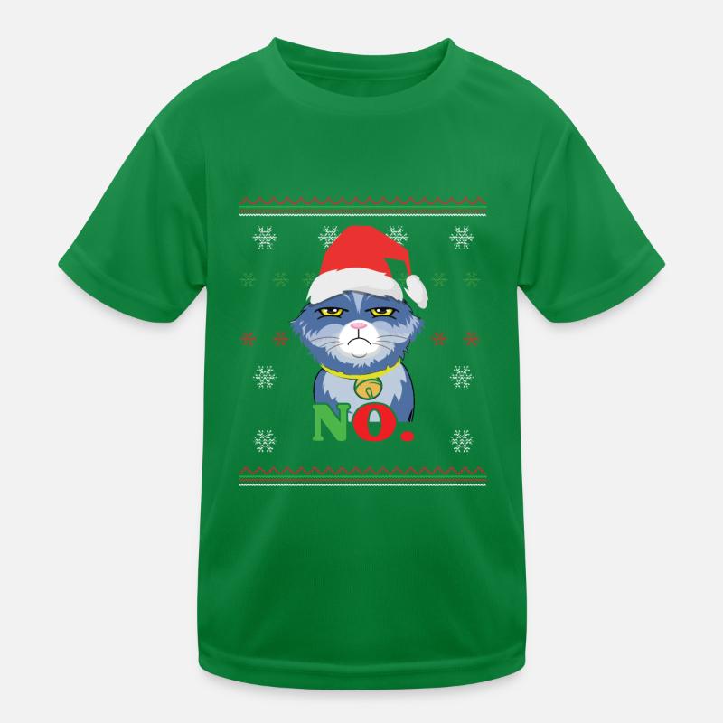 Non Décembre 2022 Le chat déteste Noël T-shirt sport Enfant