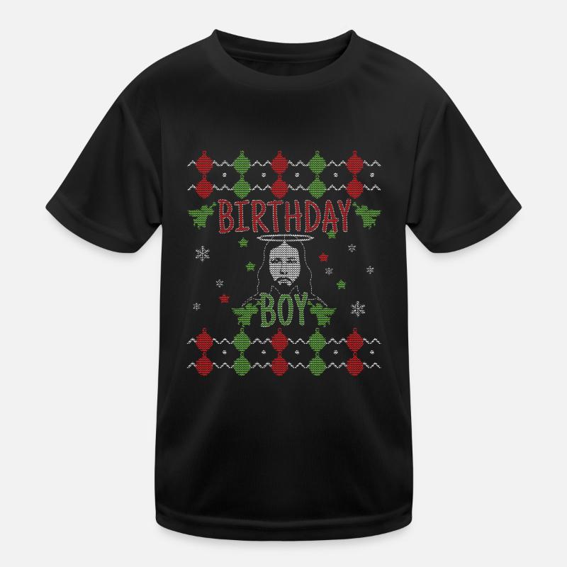 Stitch Pattern Naissance Garçon Moche Jour de Noël Jésus T-shirt sport Enfant