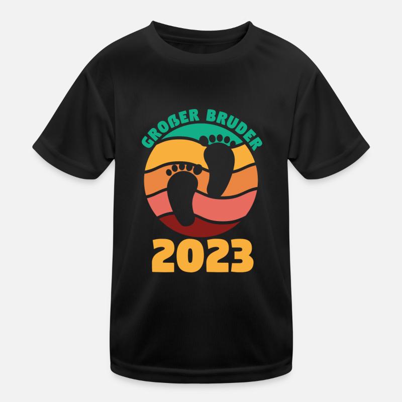 Bruder 2023 Schwanger Werdender Bruder Kinder Funktions-T-Shirt