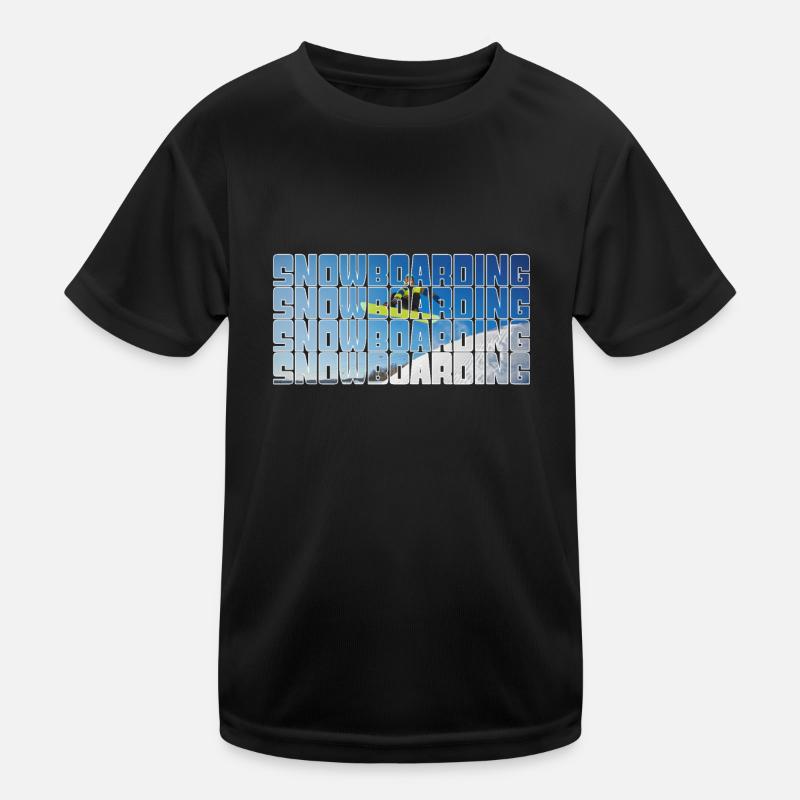 snowboarding Kinder Funktions-T-Shirt