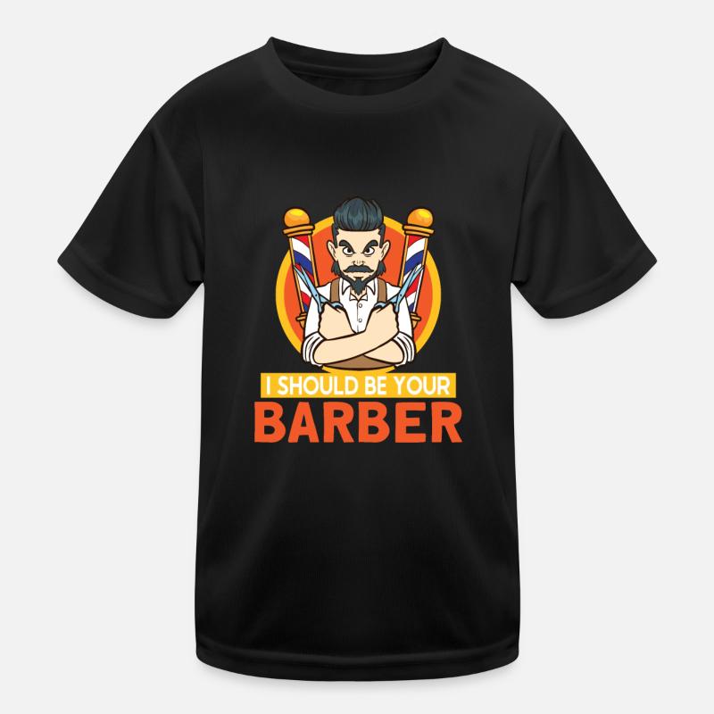 Barbe Barbier Coiffeur Coiffeur Salon de coiffure T-shirt sport Enfant