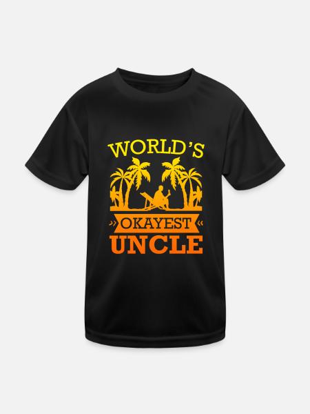 L’oncle le plus correct du monde - T-shirt sport Enfant - noir - Devant