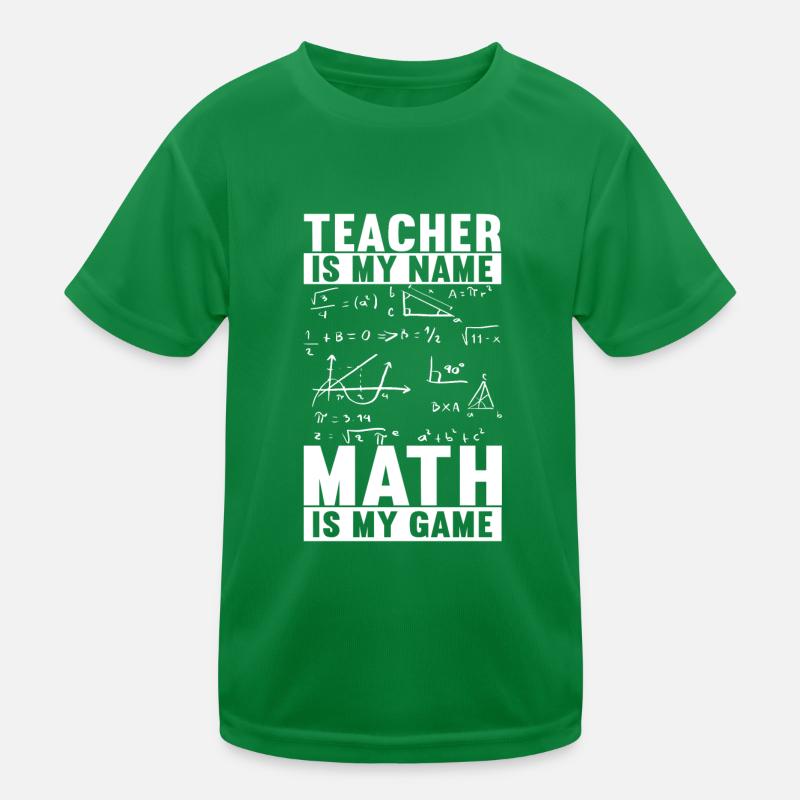 Math Teacher Kids Functional T-Shirt
