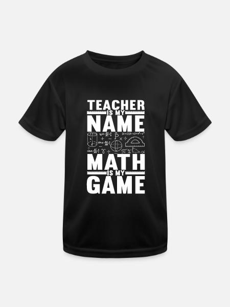 Mathe Mathelehrer - Kinder Funktions-T-Shirt - Schwarz - Vorne