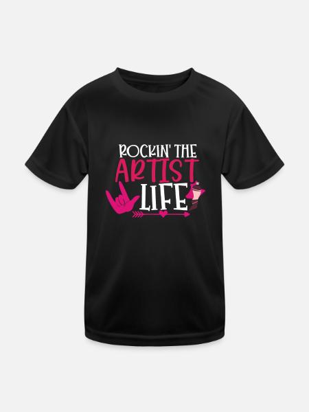 Artiste Peinture Peintre Art Couleur Art Professeur - T-shirt sport Enfant - noir - Devant