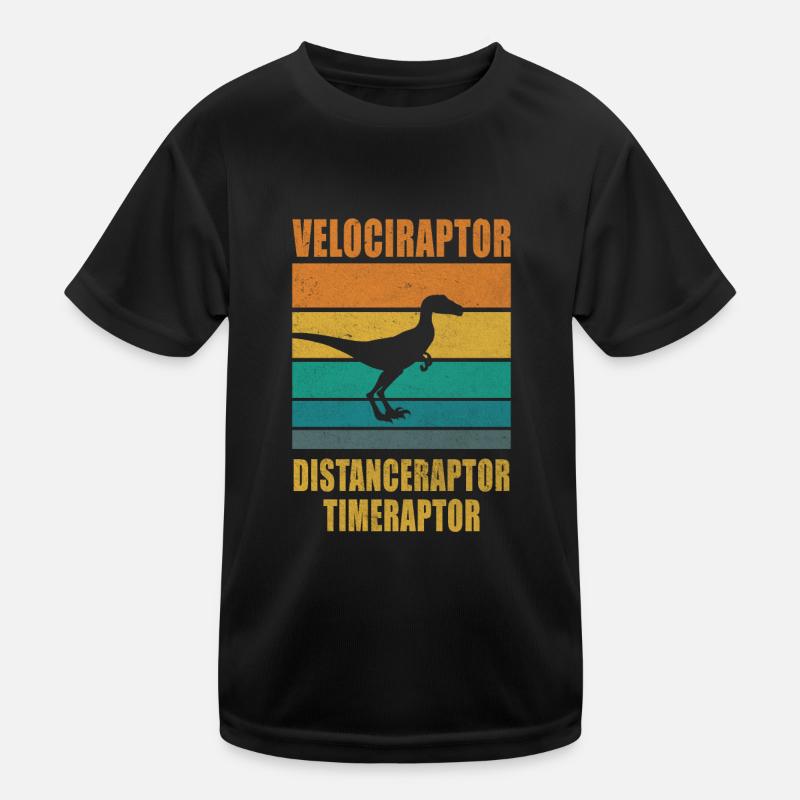 Velociraptor Distanceraptor Timeraptor Dinosaur Kids Functional T-Shirt