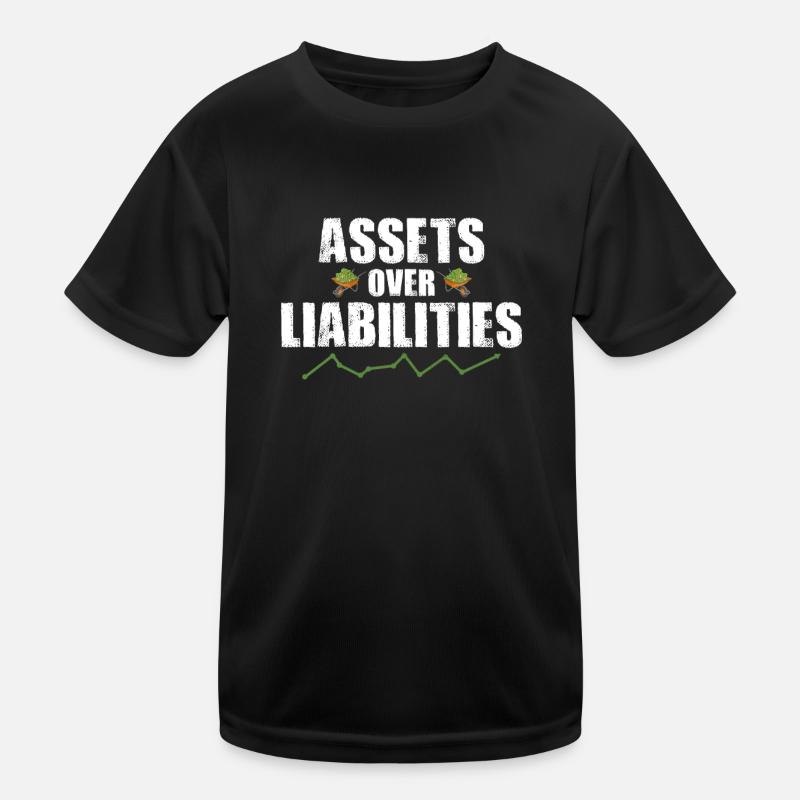 Assets Over Liabilities Funny Accounting CPA Pun Kids Functional T-Shirt