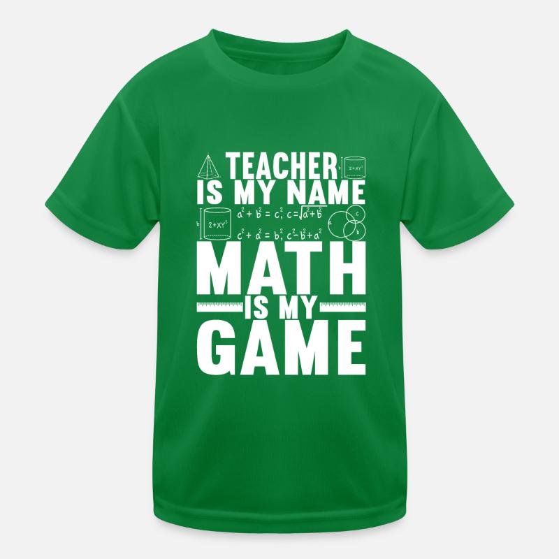 Math Teacher Kids Functional T-Shirt