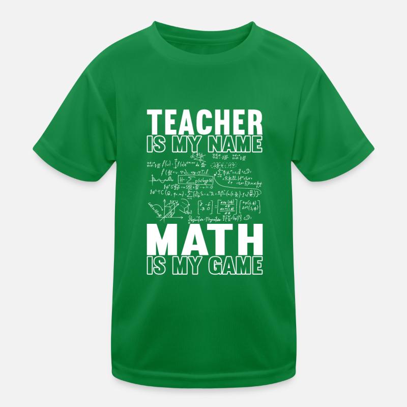 Math Teacher Kids Functional T-Shirt