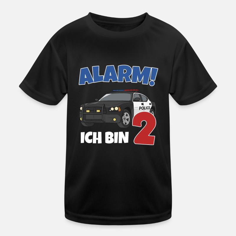 Geburtstagsshirt 2 Jahre Polizei Geschenke Kinder Funktions-T-Shirt