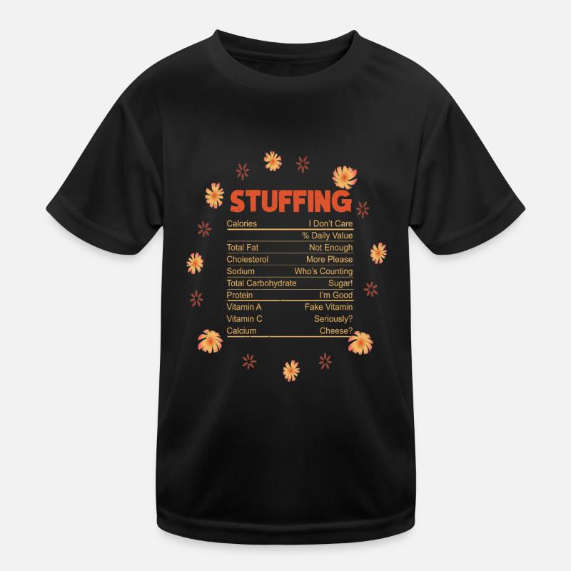 Teneur en éléments nutritifs Fleurs farcies Thanksgiving T-shirt sport Enfant