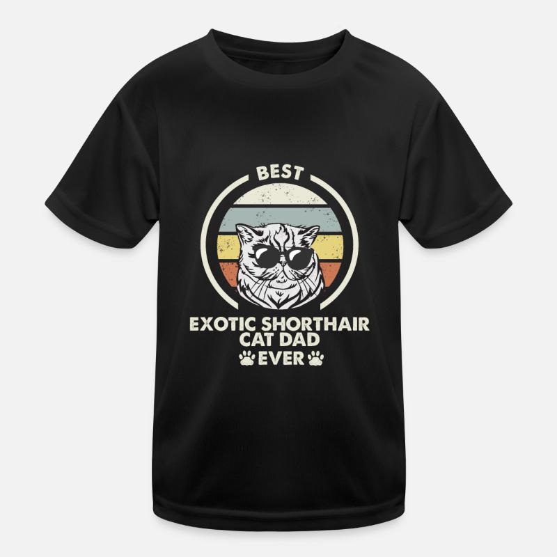 Cat Dad - Chat exotique à poil court T-shirt sport Enfant