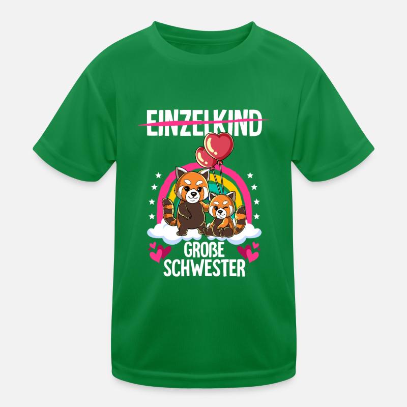 Ich werde Große Schwester Roter Panda Kinder Funktions-T-Shirt