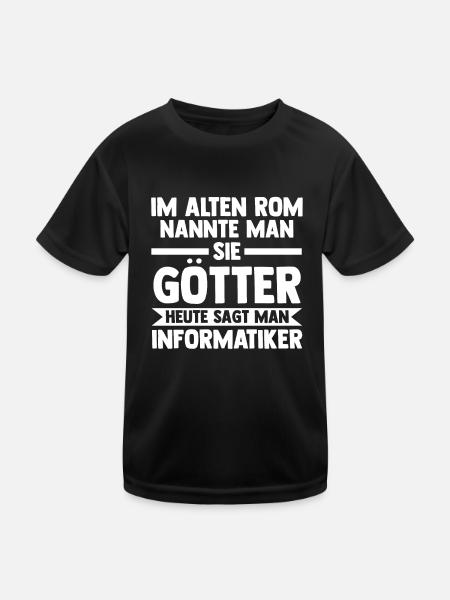 Informatik Programmierer IT Fachmann Informatiker - Kinder Funktions-T-Shirt - Schwarz - Vorne
