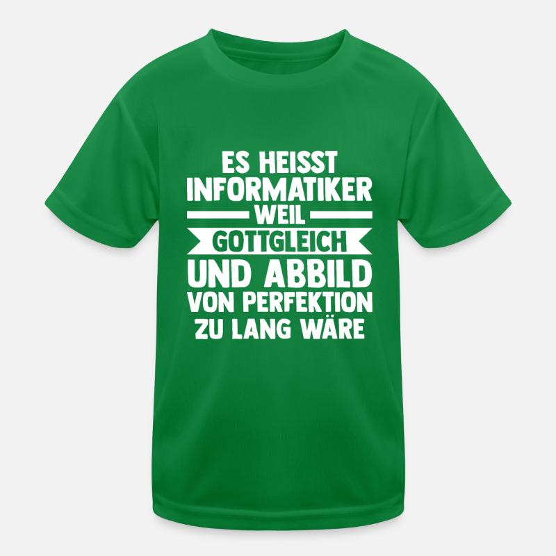 Informatik Programmierer IT Fachmann Informatiker Kinder Funktions-T-Shirt