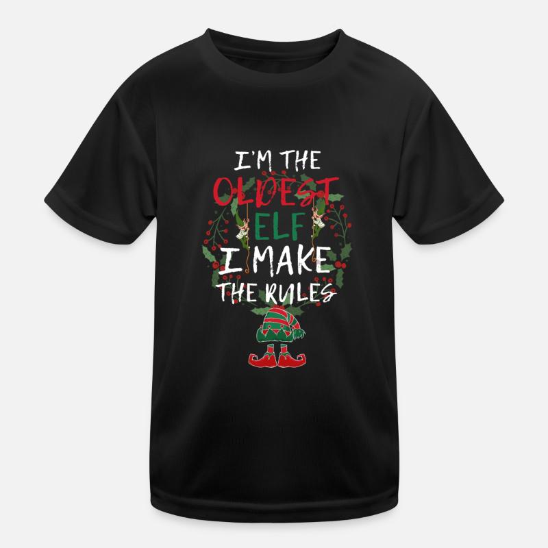 Ich bin der älteste Elf Family Matching Weihnachts Kinder Funktions-T-Shirt