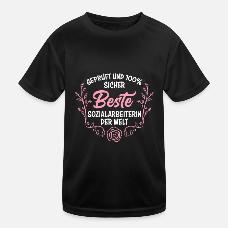 Getestet und sicher Ich bin Sozialarbeiterin Kinder Funktions-T-Shirt
