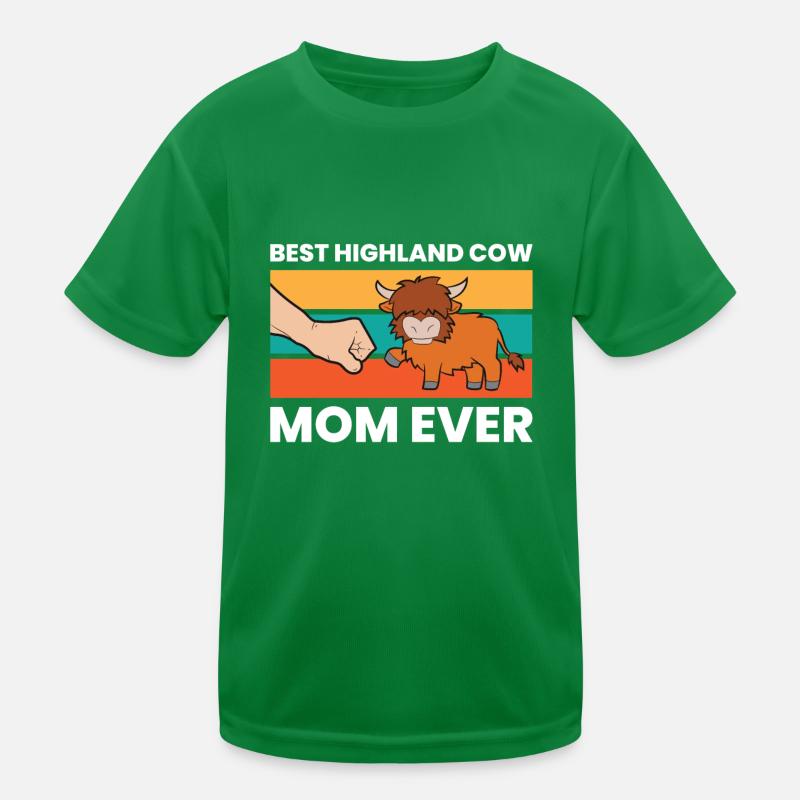 Scottish Highland Cattle Mama Best T-shirt sport Enfant