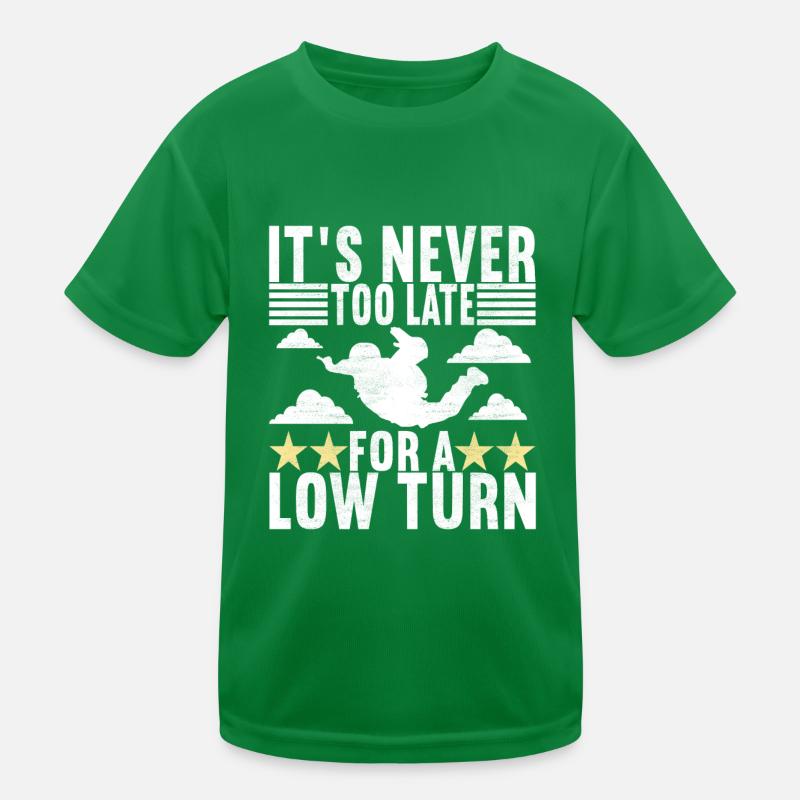 Parachute Parachutist Kids Functional T-Shirt
