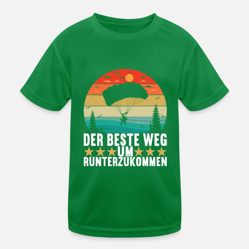Fallschirm Fallschirmspringer Kinder Funktions-T-Shirt