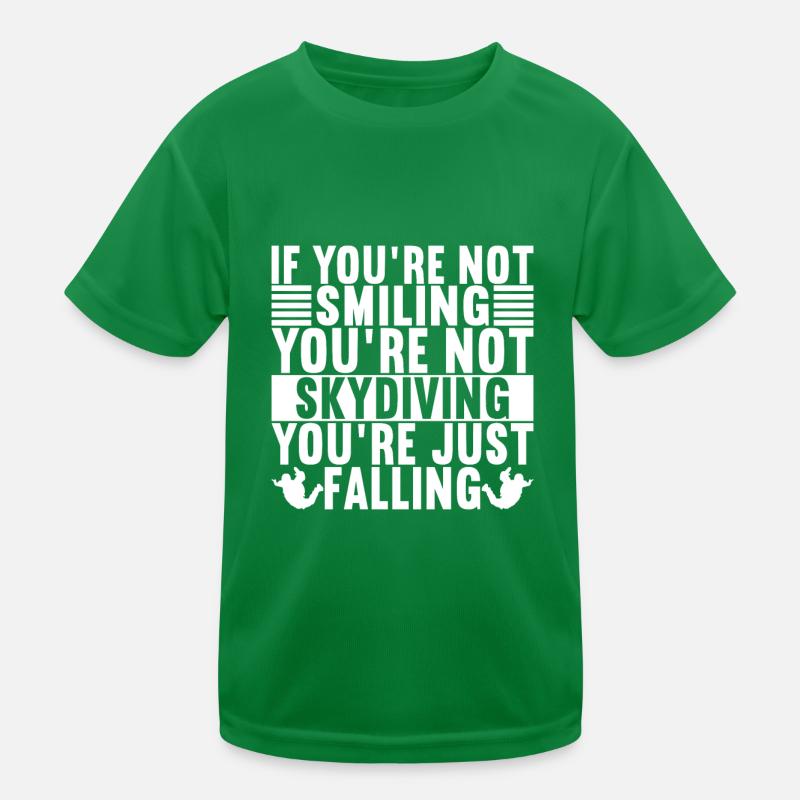 Parachute Parachutist Kids Functional T-Shirt