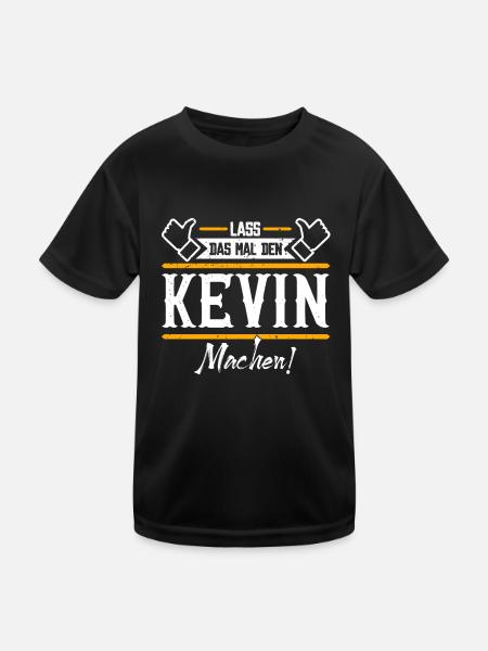 Kevin Geschenkidee Geschenk Geburtstag - Kinder Funktions-T-Shirt - Schwarz - Vorne