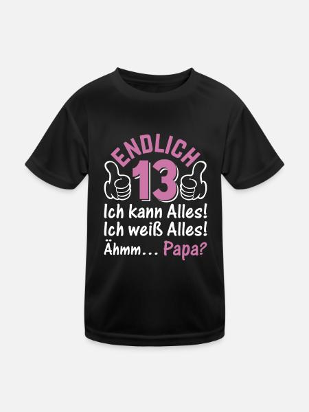Endlich 13 Ich Kann Alles I 13 Jahre Mädchen 13. G - Kinder Funktions-T-Shirt - Schwarz - Vorne