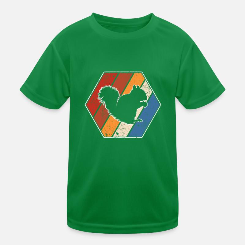 Squirrel Retro Kids Functional T-Shirt