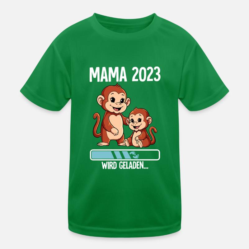 Werdende Mama 2023 Kinder Funktions-T-Shirt