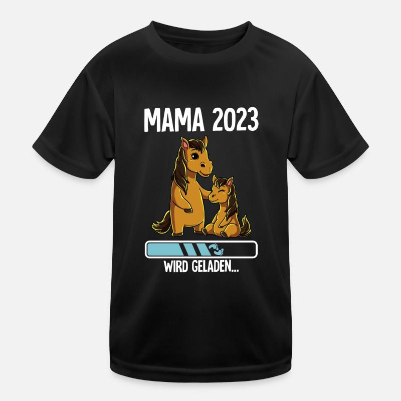 Werdende Mama 2023 Kinder Funktions-T-Shirt