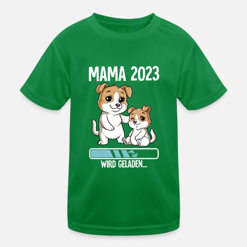 Werdende Mama 2023 Kinder Funktions-T-Shirt