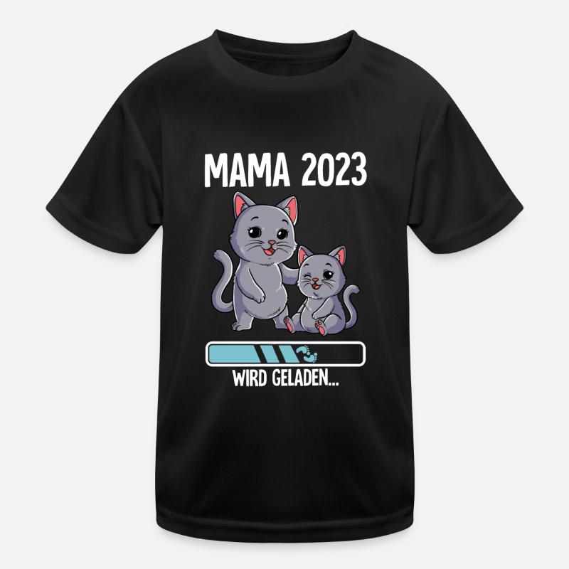 Werdende Mama 2023 Kinder Funktions-T-Shirt