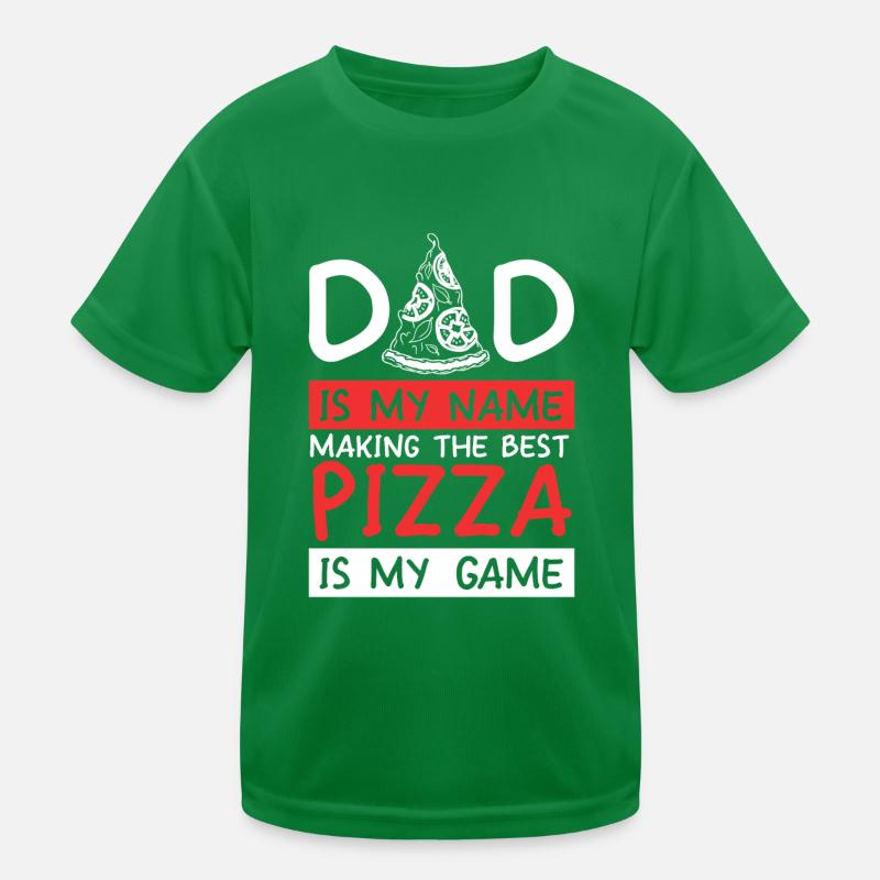 Dad Is My Name Making Pizza Is My Game Pizza Maker Kinder Funktions-T-Shirt
