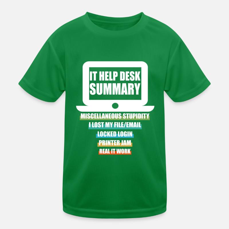 Lustig IT Help Desk Tech Support Helpdesk Computer Kinder Funktions-T-Shirt