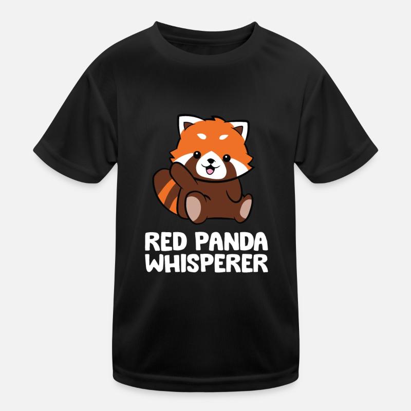 Panda Rouge Chuchoteur Doux Panda Rouge T-shirt sport Enfant