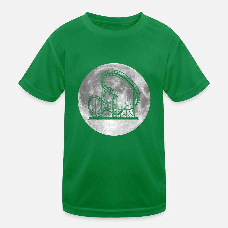 Achterbahn Mond Design Kinder Funktions-T-Shirt