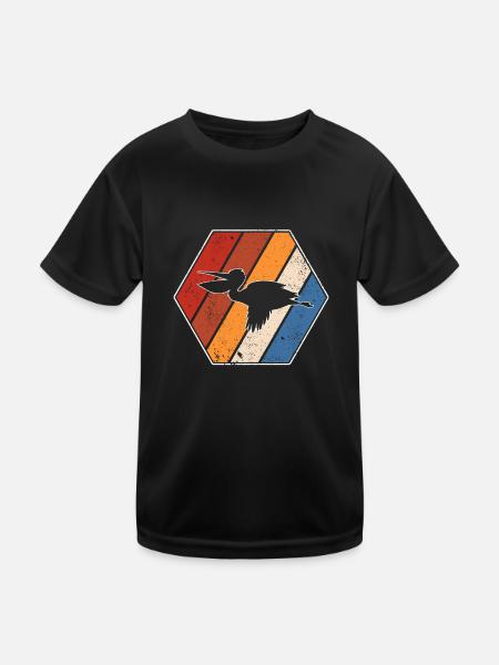 Pelikan Rétro - T-shirt sport Enfant - noir - Devant