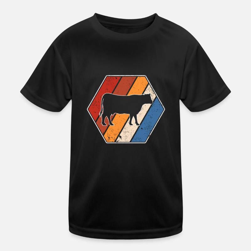Rind Retro Kinder Funktions-T-Shirt