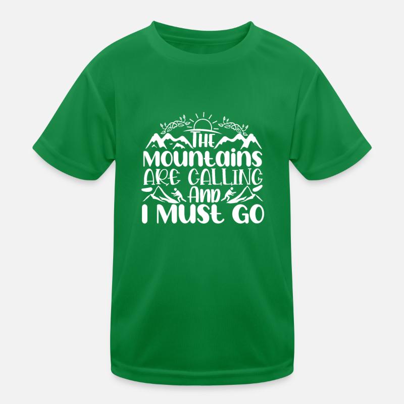 Die Berge rufen Kinder Funktions-T-Shirt