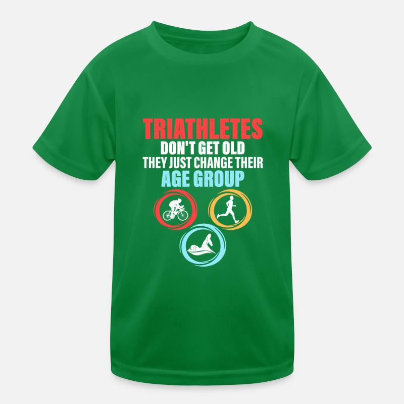 Triathletes Don't Get Old Swim Cycle Run Triathl Kinder Funktions-T-Shirt