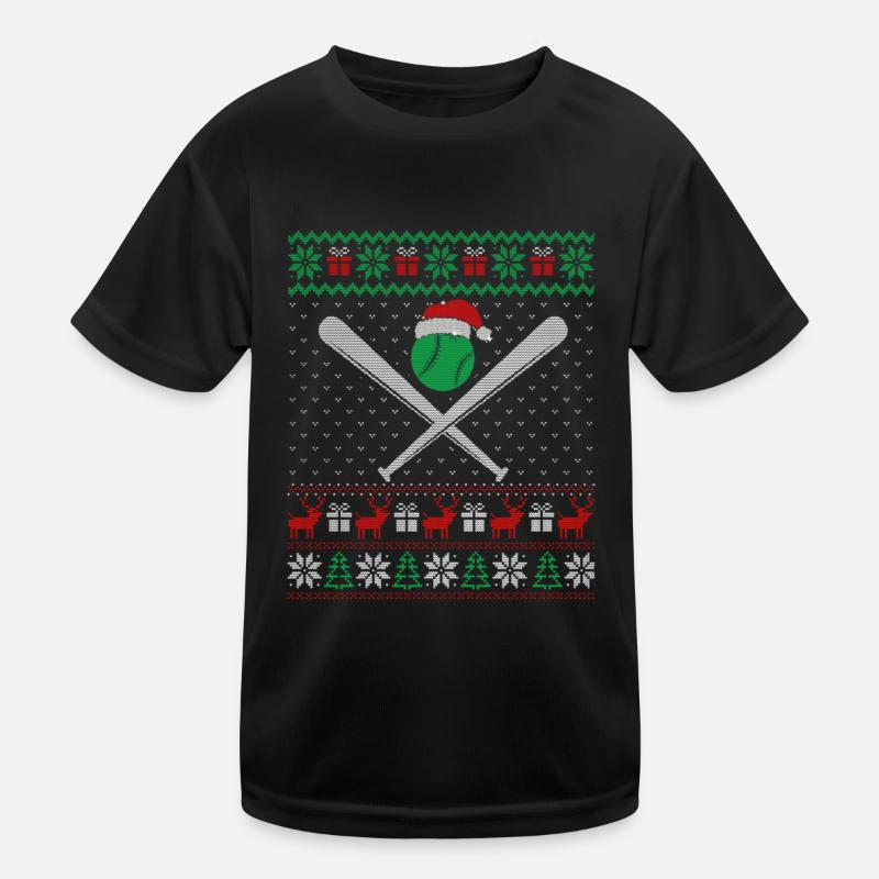 Baseball Christmas Kinder Funktions-T-Shirt